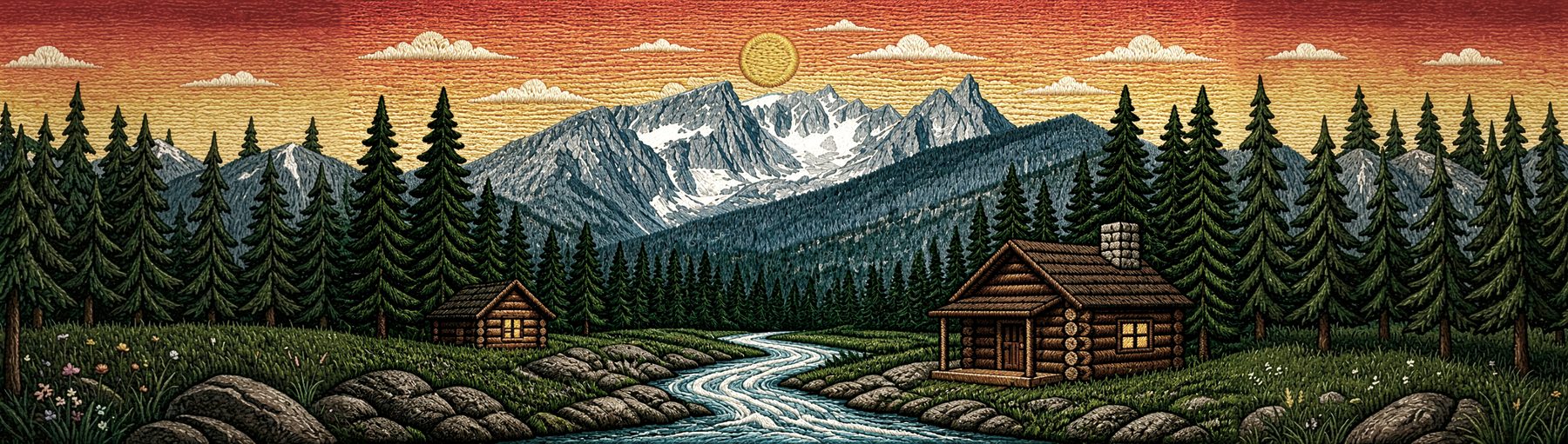 The West Fork valley at sunset